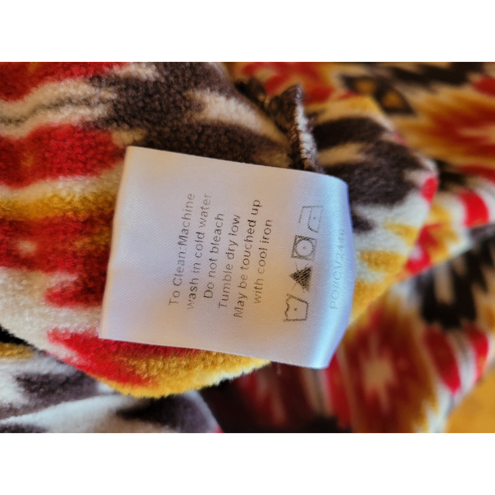 Outback Trading Company Southwestern Print Quarter Zip Bella Henley Pullover MD - Picture 11 of 11